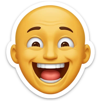 man laughing from soul, hardest laugh ever sticker