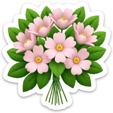 pale pink flower bouquet  sticker