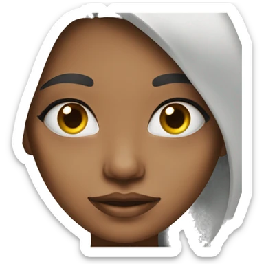 Long lashes girl sticker