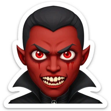 black men Vampire sticker