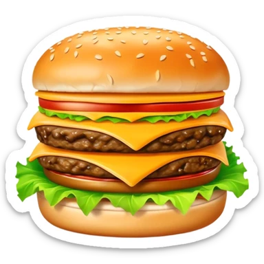 Double cheeseburger with lettuce  sticker