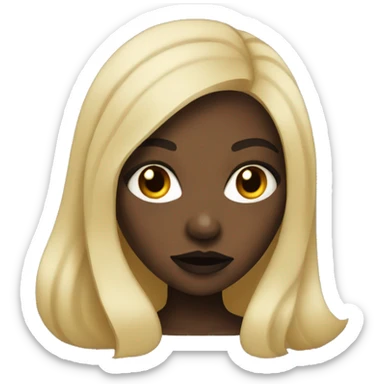 Black girl Vampire with blonde hair sticker