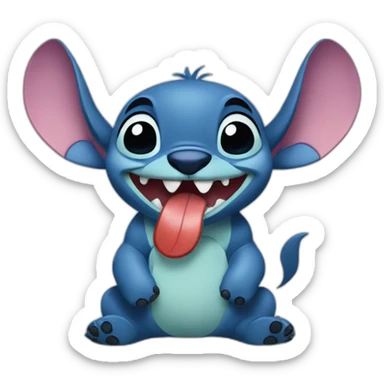 Stitch qui fait un bisou  sticker
