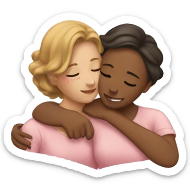 Two lesbians kissing sticker