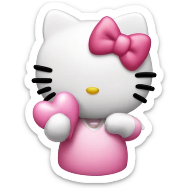hello kitty blowing kisses sticker