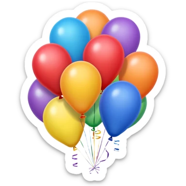 baloons birthday  sticker