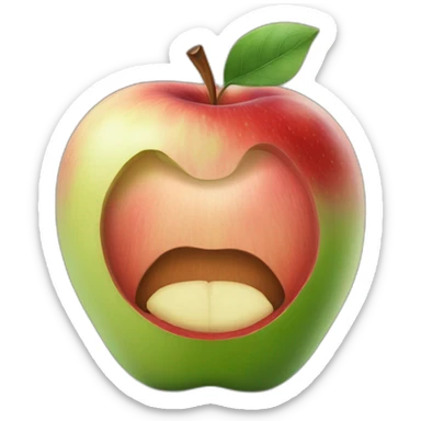rene magritte apple sticker