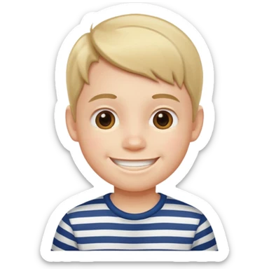 a kid wearing stripped shirt        sticker