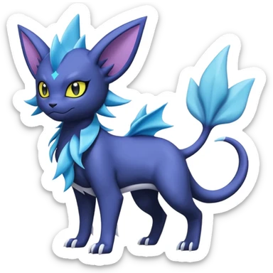 Luxray-Absol-Noibat-Vaporeon-Dewott-fusion sticker