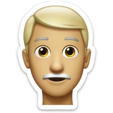 Normal emoji with long eye sticker
