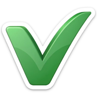 Green check mark no background sticker