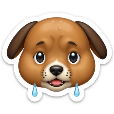 Cane che piange sticker