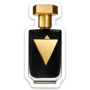 yves saint laurent gold perfume with black geometric top sticker