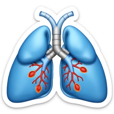 Lung disease blue emoji  sticker