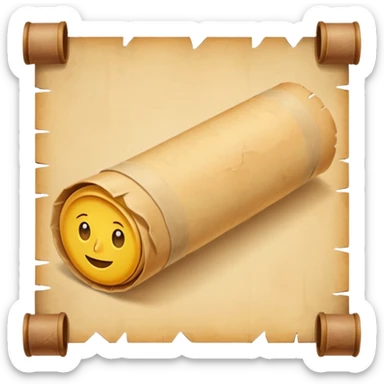 a poster, rolled up, like a old map sticker