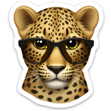Leopard sunglasses  sticker