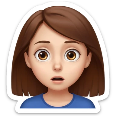 Chica asustada sticker