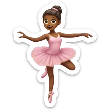 criança bailarina abraçando um coração sticker
