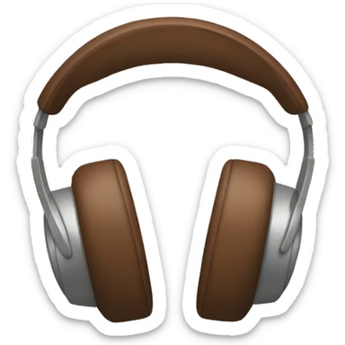 Brown headphones beats sticker