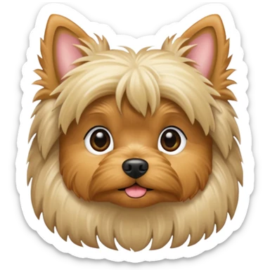 Light colored yorkie sticker