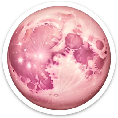 pastel pink moon sticker