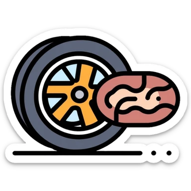 car tire icon sticker