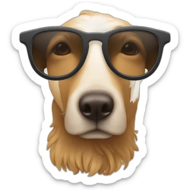 Un caca avec des lunettes de soleil sticker