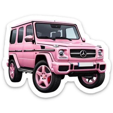 Light Pink Mercedes g wagon sticker
