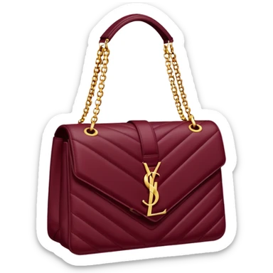 Maroon YSL bag sticker