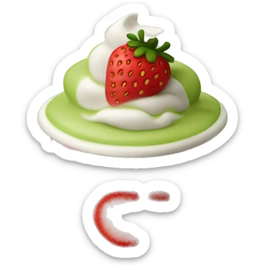 Strawberry matcha latte sticker