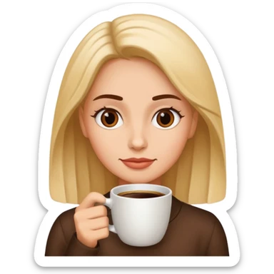A woman who can read your coffee cup sticker