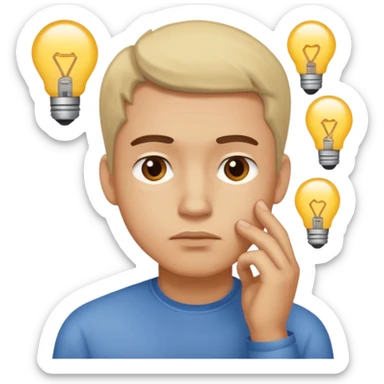 men remembering something sticker