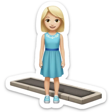 generate an emoji a blond girl next to a kerb sticker