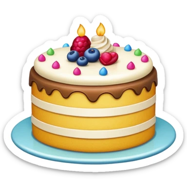 Cute cloth with cake sticker