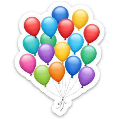 shaped flying balloons sticker
