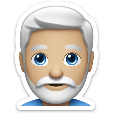middle-aged man blue eyes salt and pepper beard sticker
