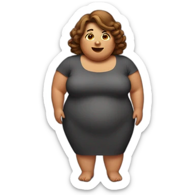 fat women sticker
