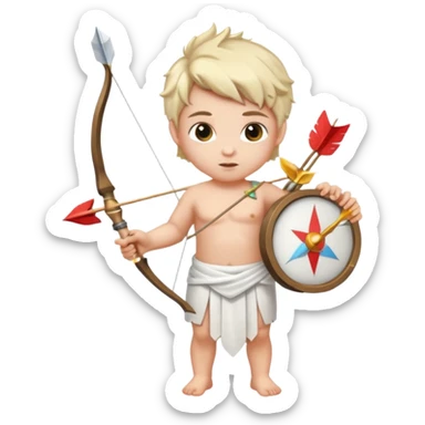 Cupid with arrow mixing Gin Tonic sticker