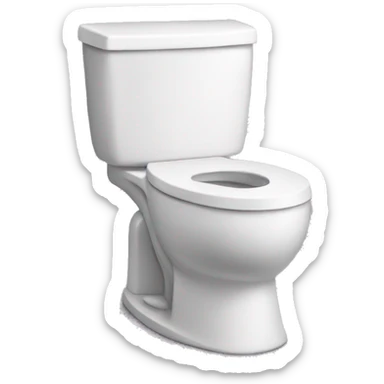 toilet with a head sticking out sticker