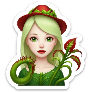 Mujer planta carnivora sticker