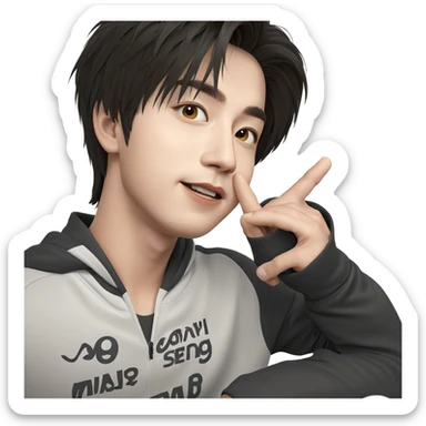 stylish boy in sportswear sticker