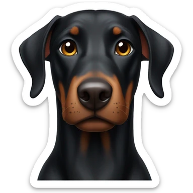 black doberman dog sticker