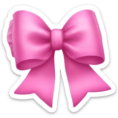 Pink bow sticker