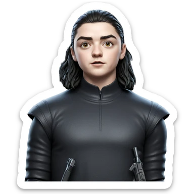 mysterious boy with weapon sticker