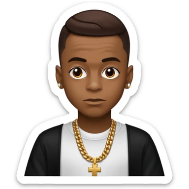 Soulja Boy Tell Em with dark brown hair sticker