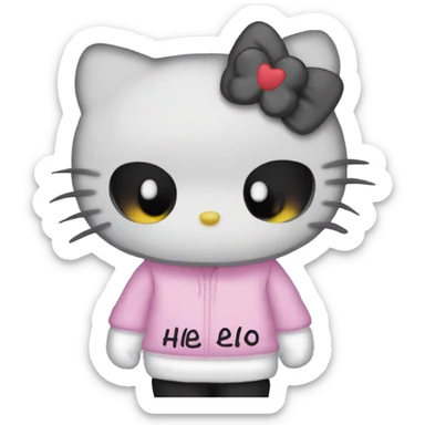Emo hello kitty  sticker