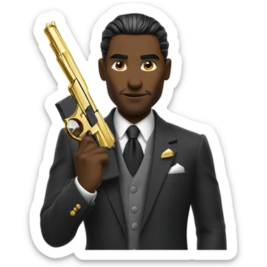 Man with the golden gun  sticker