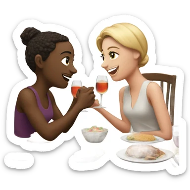 dinner with bestie sticker