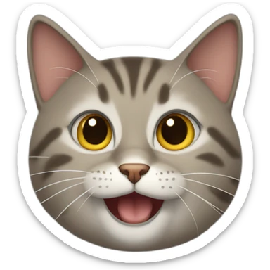 Cat super excited  sticker