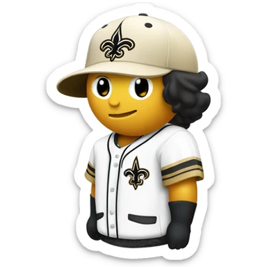 New Orleans saints baseball hat sticker